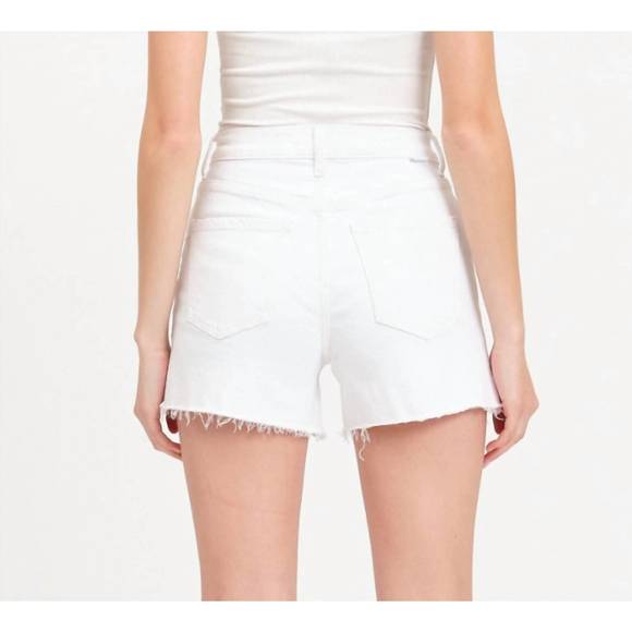 NEW DAZE bottom line high rise vintage short in marshmallow - Picture 2 of 3